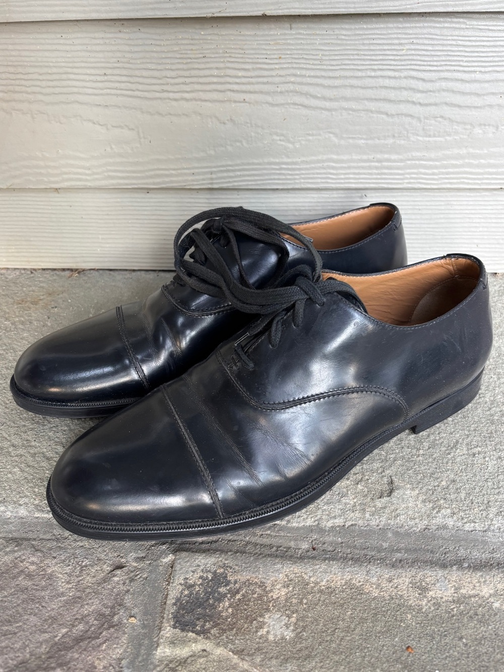Jimmy Choo Patent Black Oxford Shoes